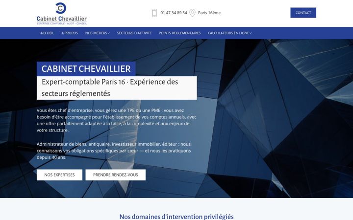 Screenshot ta' chevaillier.fr