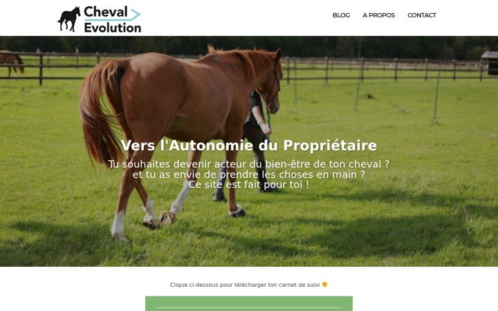 Screenshot of cheval-evolution.com