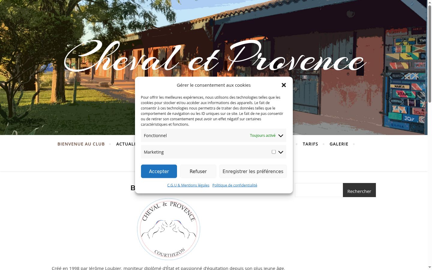 Screenshot tal-banner tal-kunsens muri qabel kwalunkwe interazzjoni