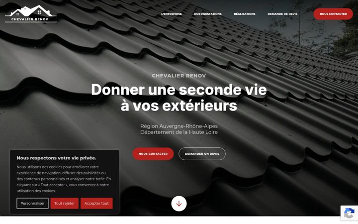 Screenshot of chevalier-renov.com