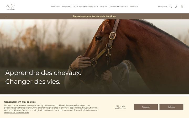 Captura de pantalla de chevallove.ca