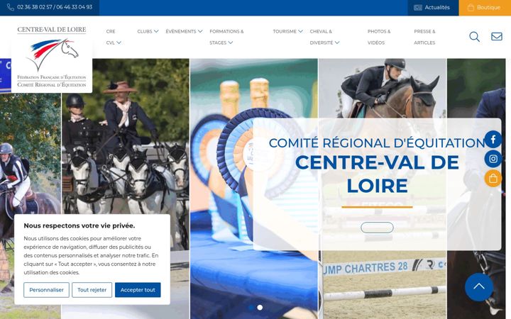 Screenshot ta' chevalocentre.fr