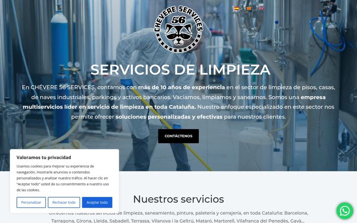 Screenshot of chevere56services.com