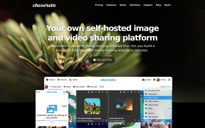 Screenshot of chevereto.com