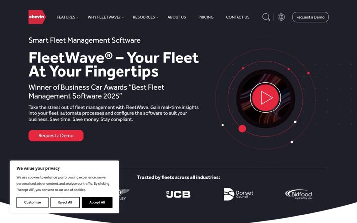 Screenshot of chevinfleet.com