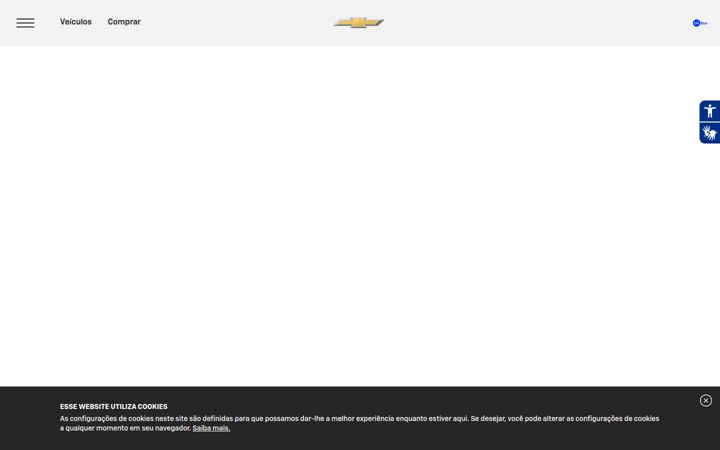Zrzut ekranu chevrolet.com.br