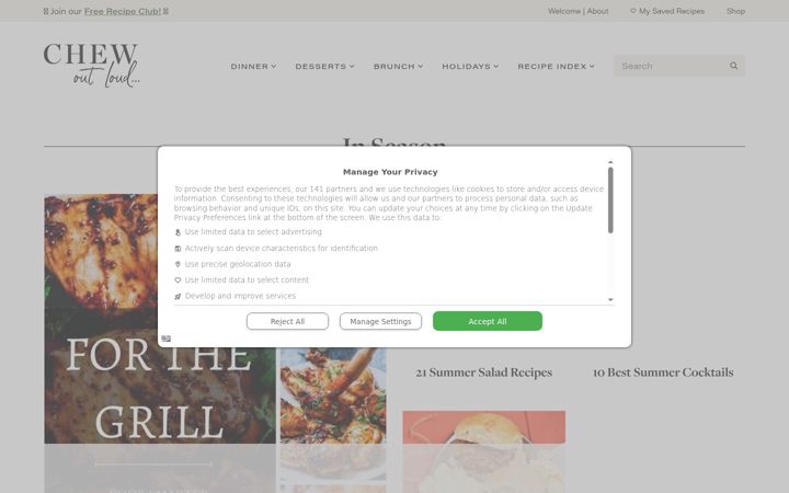Screenshot of chewoutloud.com