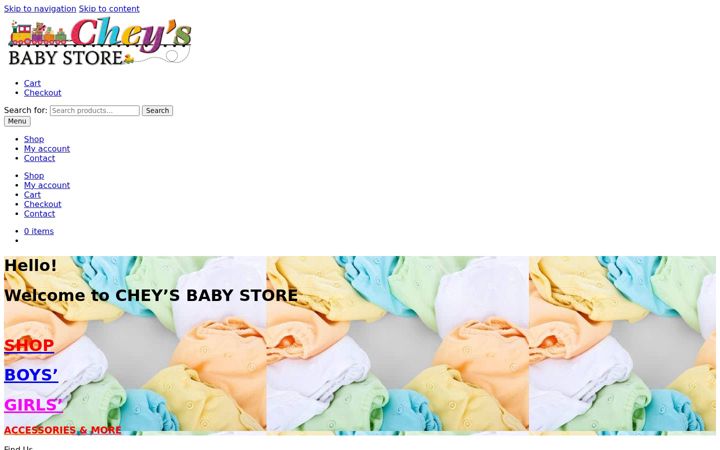 Screenshot of cheysbabystore.com