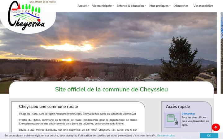 Skjámynd af cheyssieu.fr