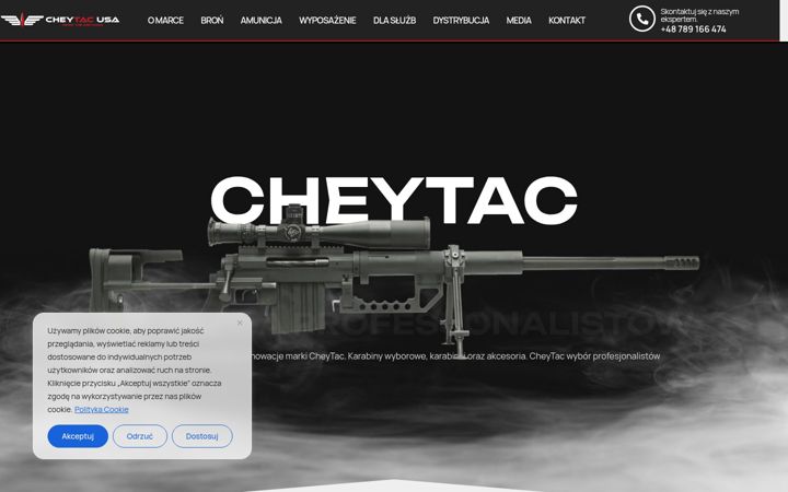 Екранна снимка на cheytac.pl