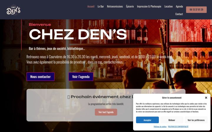 Skjámynd af chez-dens.fr