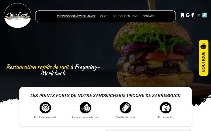 Skjámynd af chez-food-sandwich-maker.fr