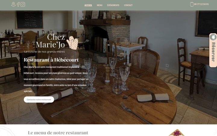 Skjámynd af chez-marie-jo.fr