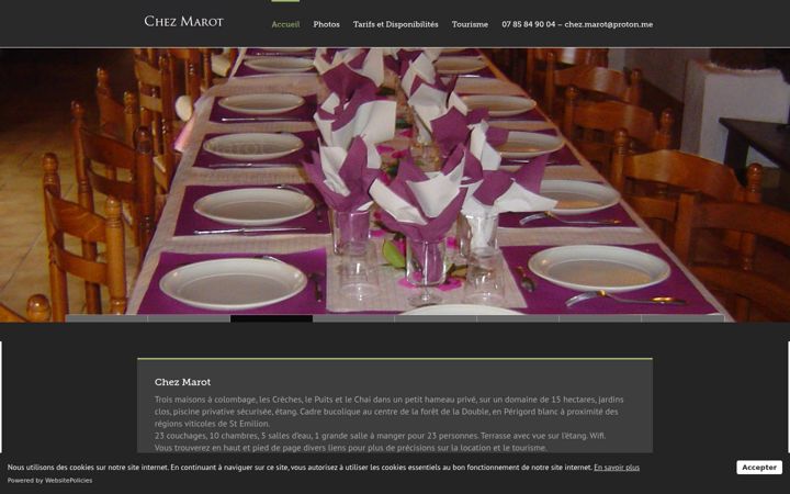 Screenshot of chez-marot.com