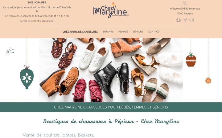 Skjámynd af chez-maryline-chaussures.fr