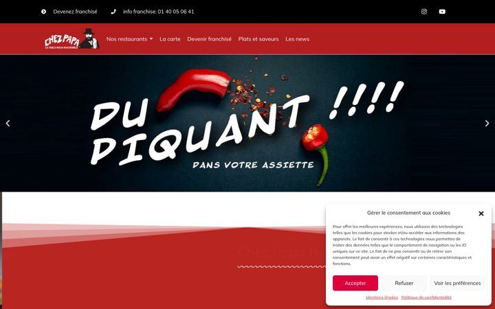 Screenshot of chez-papa.com
