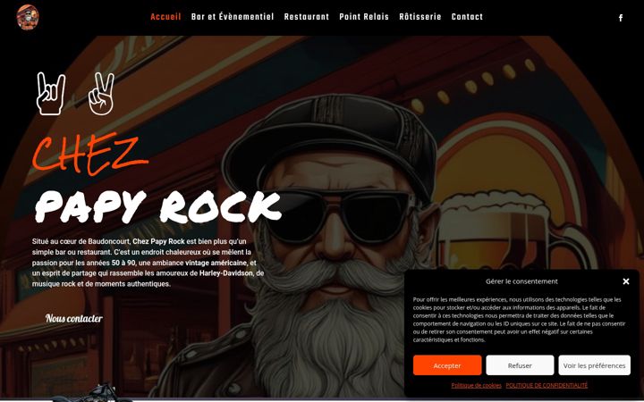 Skjámynd af chez-papy-rock.fr