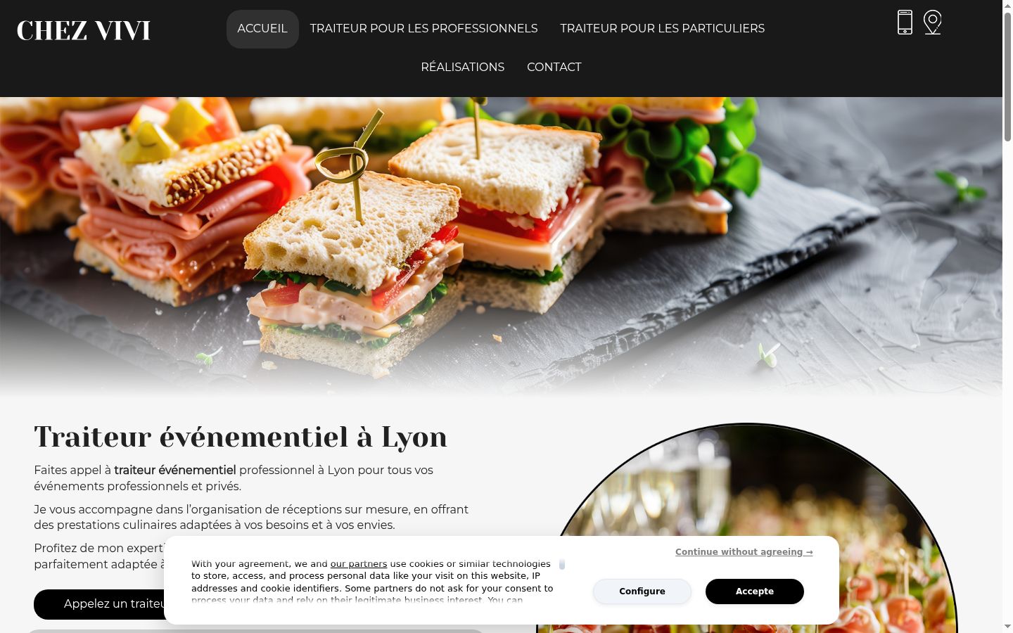 Screenshot del banner di consenso mostrato prima di qualsiasi interazione