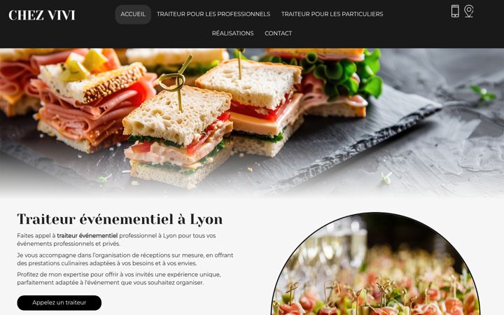Screenshot of chez-vivi-traiteur.com
