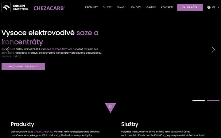 Posnetek zaslona chezacarbcarbonblack.cz