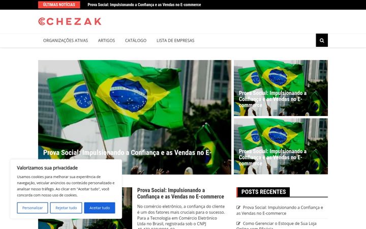 Screenshot di chezak.net