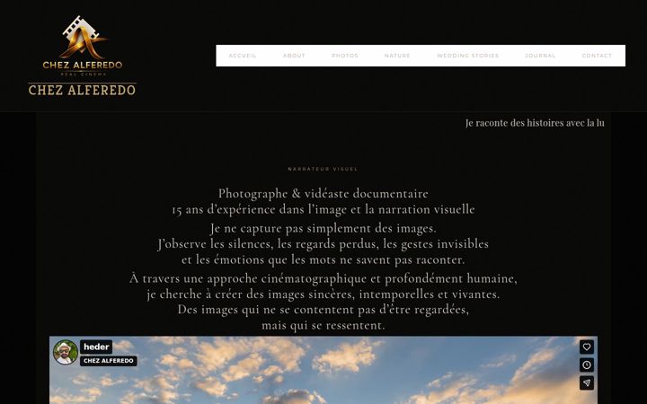 Screenshot of chezalferedo.com