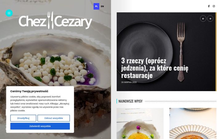 Екранна снимка на chezcezary.pl