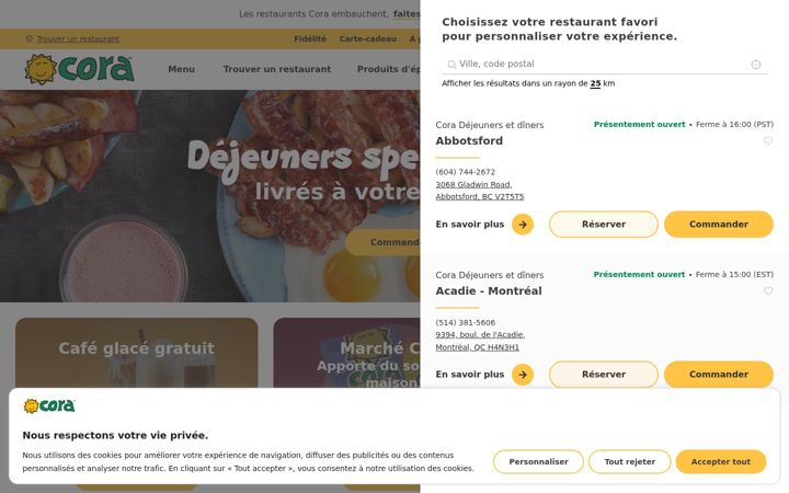 Screenshot of chezcora.com