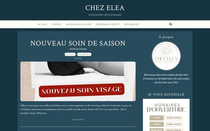 Képernyőkép: chezelea-bienetre.fr