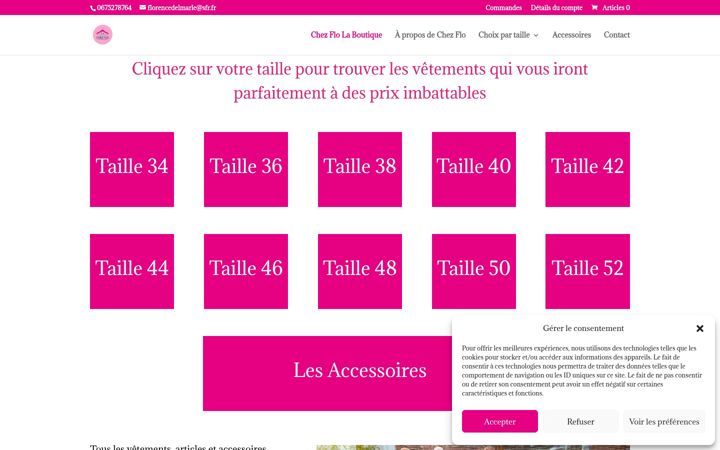 Ekrānuzņēmums no chezflo-laboutique.fr