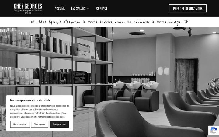 Ekrānuzņēmums no chezgeorgescoiffeur.fr