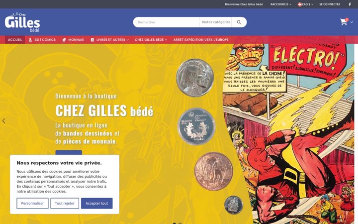 Screenshot του chezgilles.ca