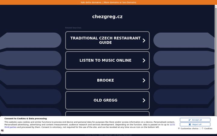 Posnetek zaslona chezgreg.cz