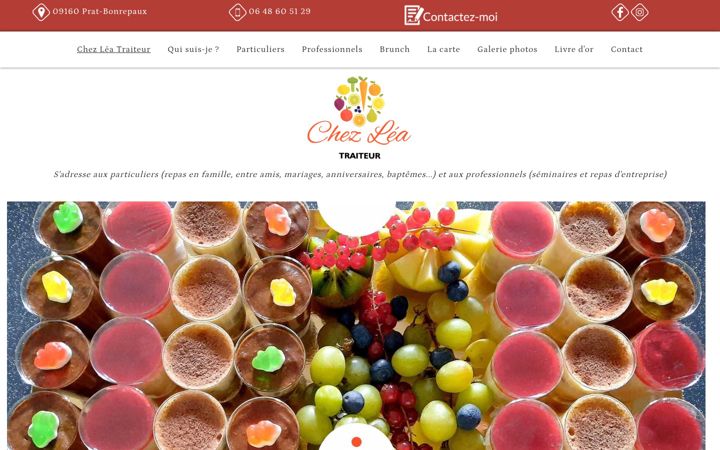 Captura de ecrã de chezlea-traiteur.fr