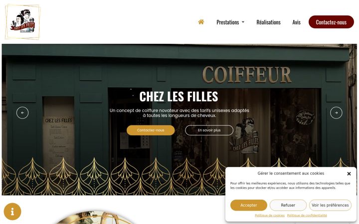 Captură de ecran a chezlesfilles-lemans.fr