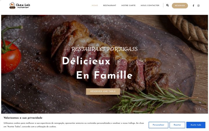 Screenshot of chezluis.com