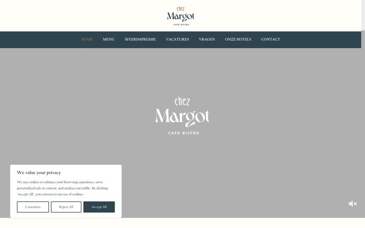 Kuvakaappaus sivustosta chezmargot.nl