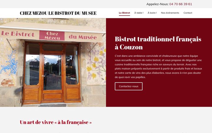 Captura de pantalla de chezmezou-lebistrot.fr