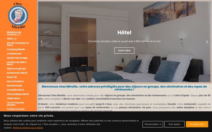 Captura de pantalla de chezmireille.fr