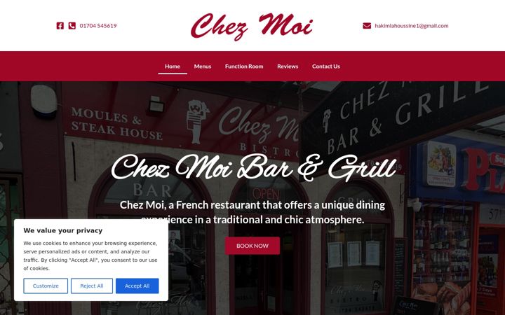 Screenshot του chezmoibrasserie.co.uk