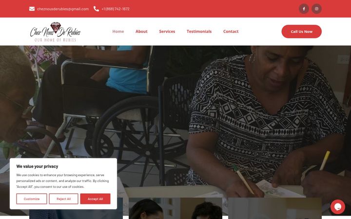 Screenshot of cheznousderubies.com