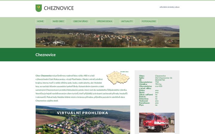Snímek obrazovky cheznovice.eu
