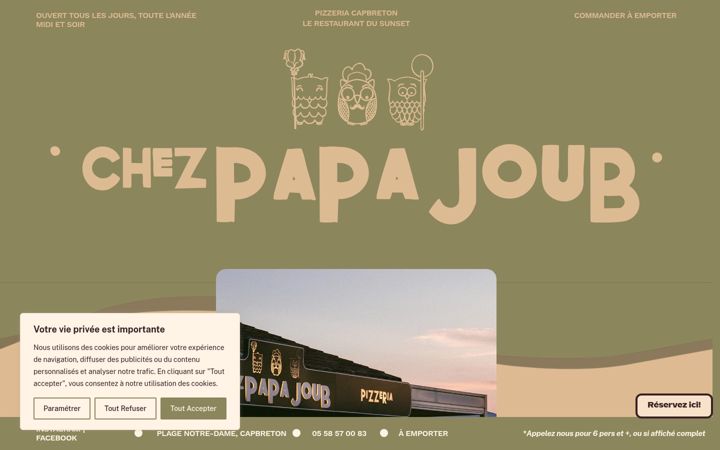 Screenshot of chezpapajoub.com