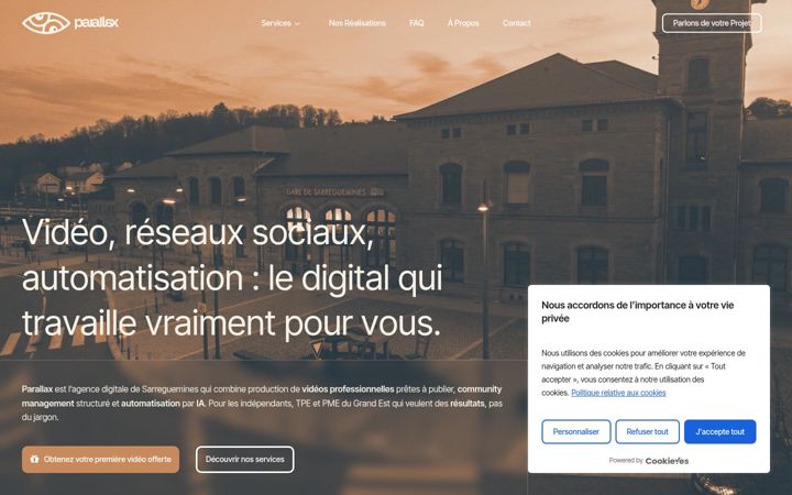 Captura de pantalla de chezparallax.fr