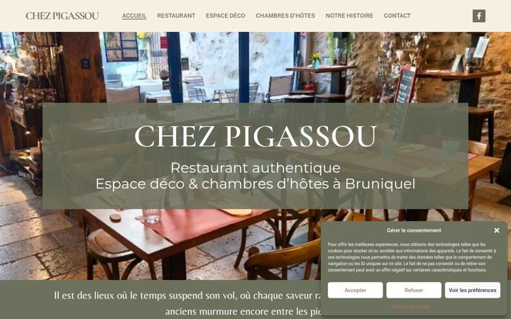 Screenshot van chezpigassou.fr
