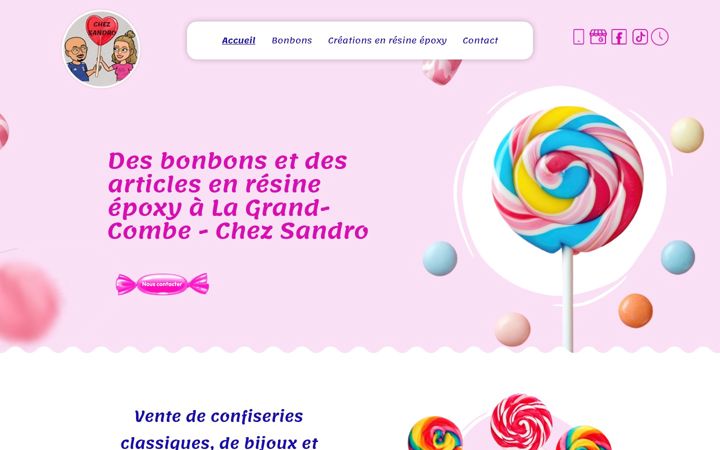 Screenshot van chezsandro.fr