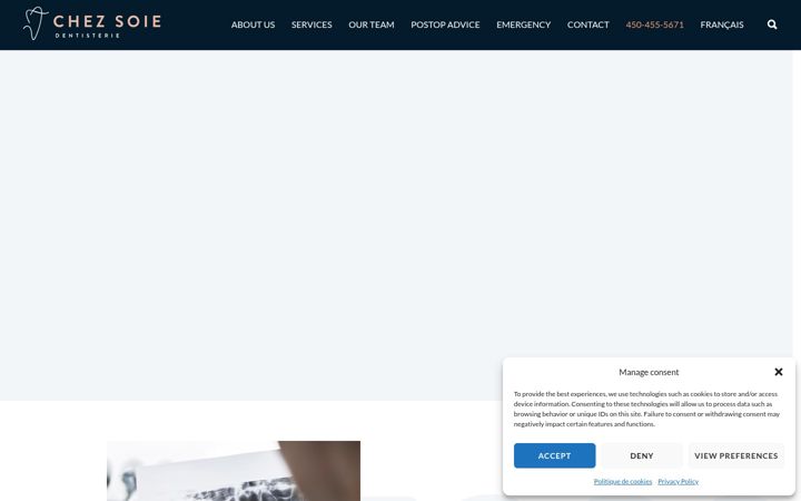 Screenshot of chezsoiedentisterie.com