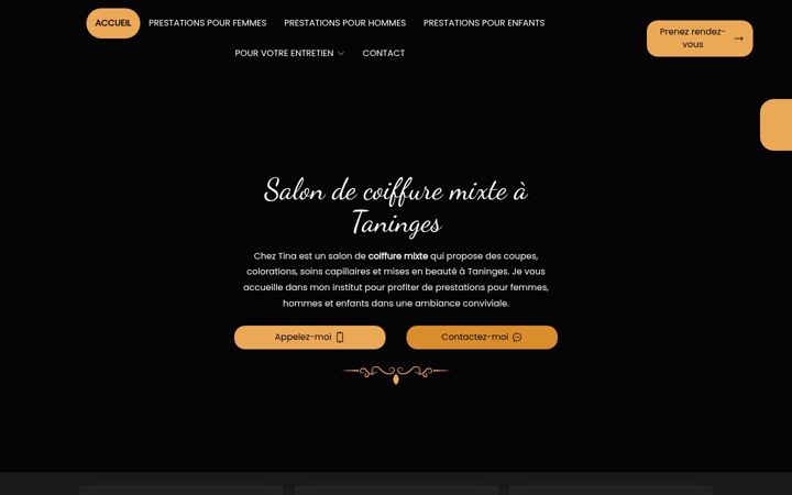 Screenshot van cheztina.fr