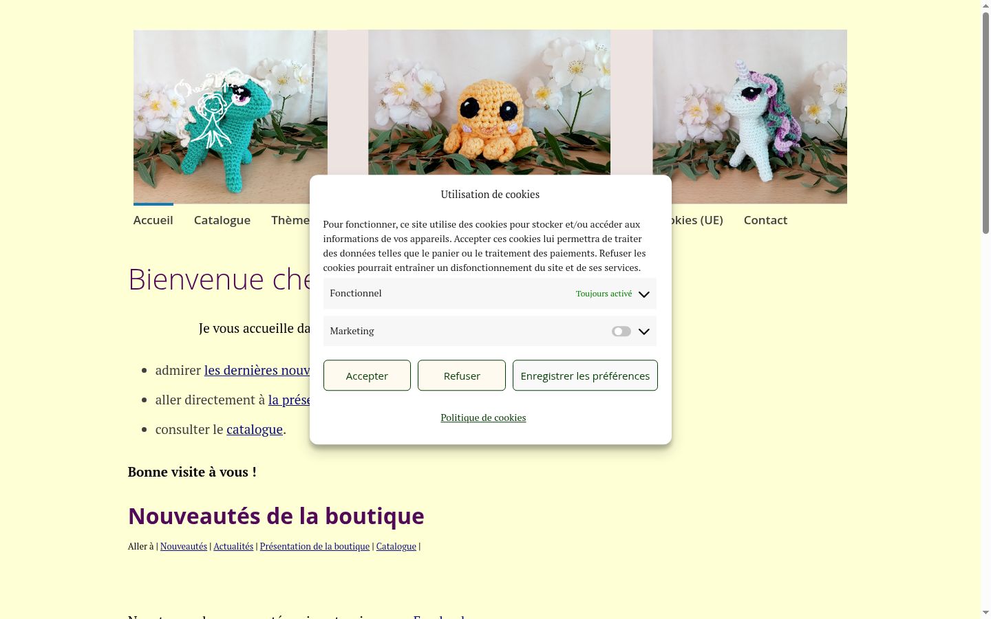 Screenshot des Einwilligungsbanners vor jeglicher Interaktion