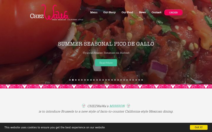 Screenshot of chezwawa.com
